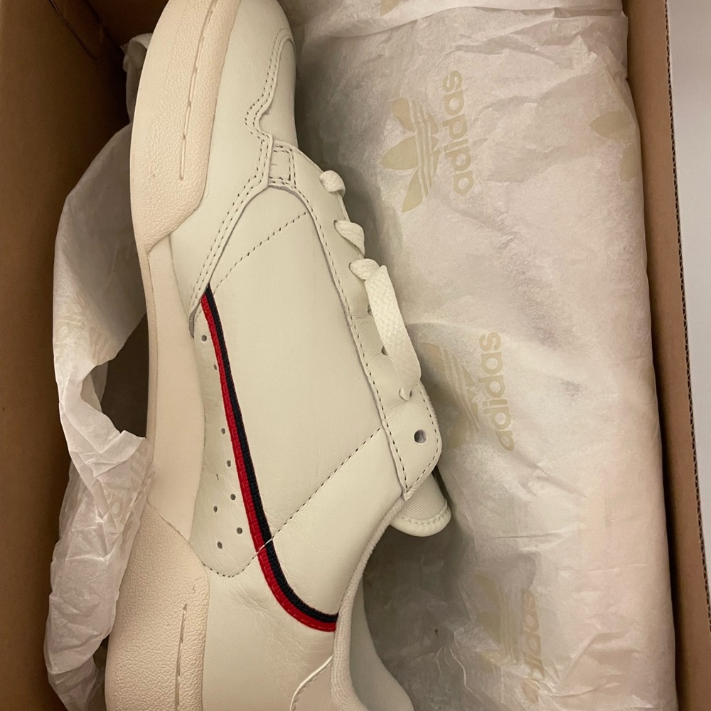 Adidas Continental White Leather Shoes.